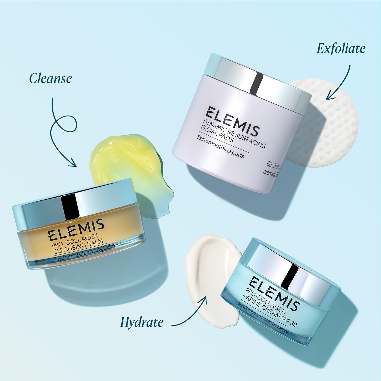 ELEMIS Pro-Collagen Cleansing Balm 3-in-1 Facial Cleanser & Makeup Remover, All Skin Types
