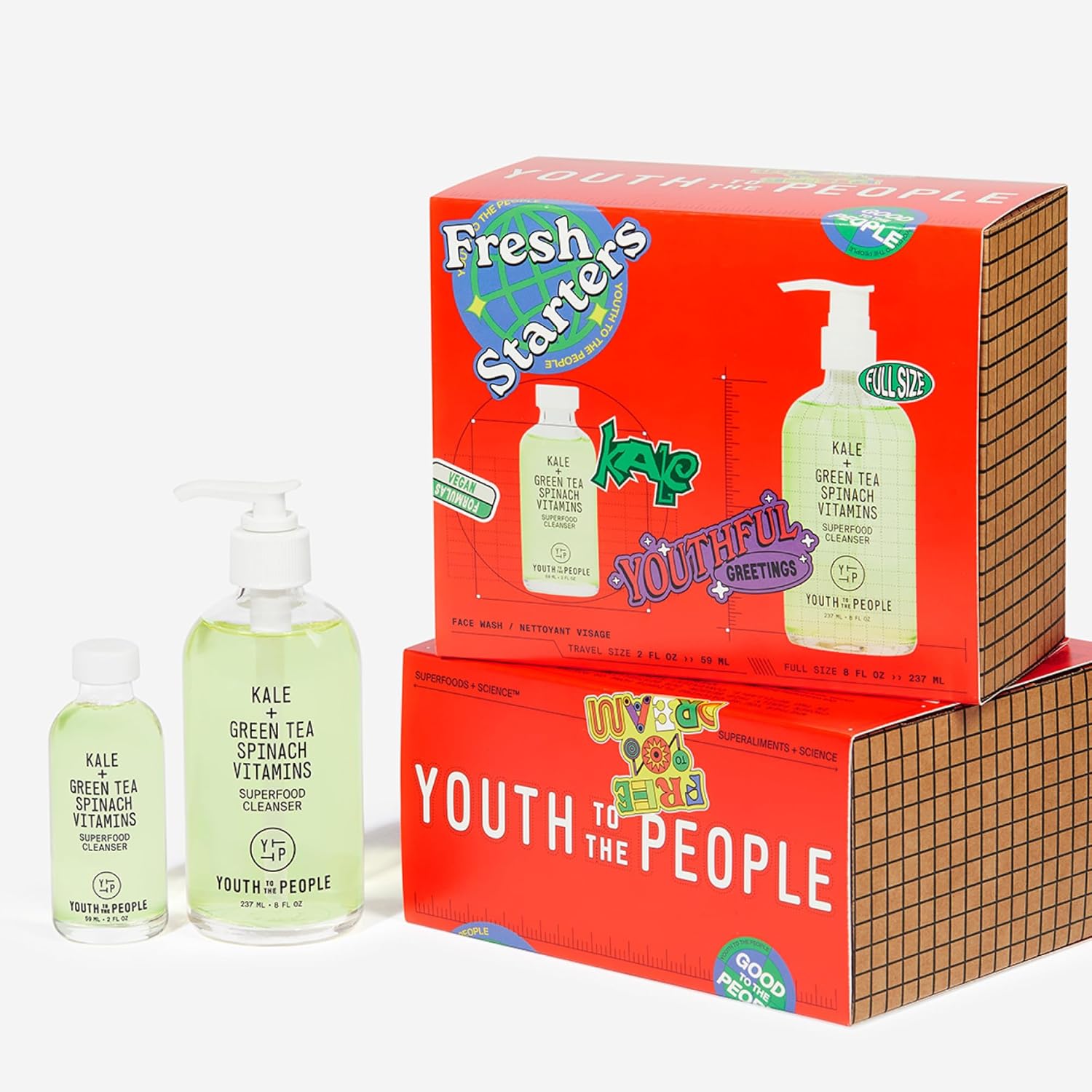 Youth To The People Superfood Facial Cleanser - Kale and Green Tea Cleanser - Gentle Face Wash, Makeup Remover + Pore Minimizer for All Skin Types - Vegan
