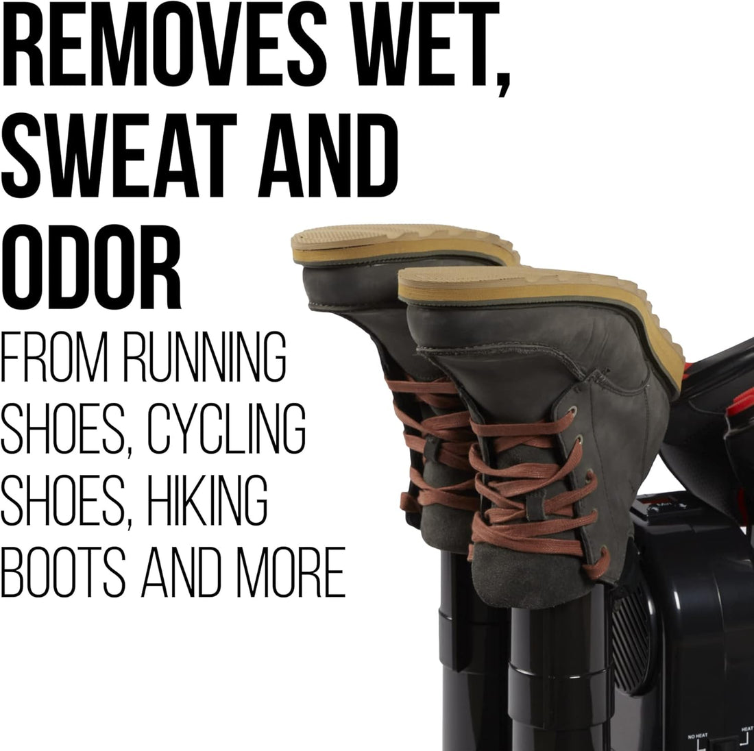 PEET, Advantage Plus 4-Shoe Electric Shoe and Boot Dryer with Fan & Heat Settings, Made in the USA, Black
